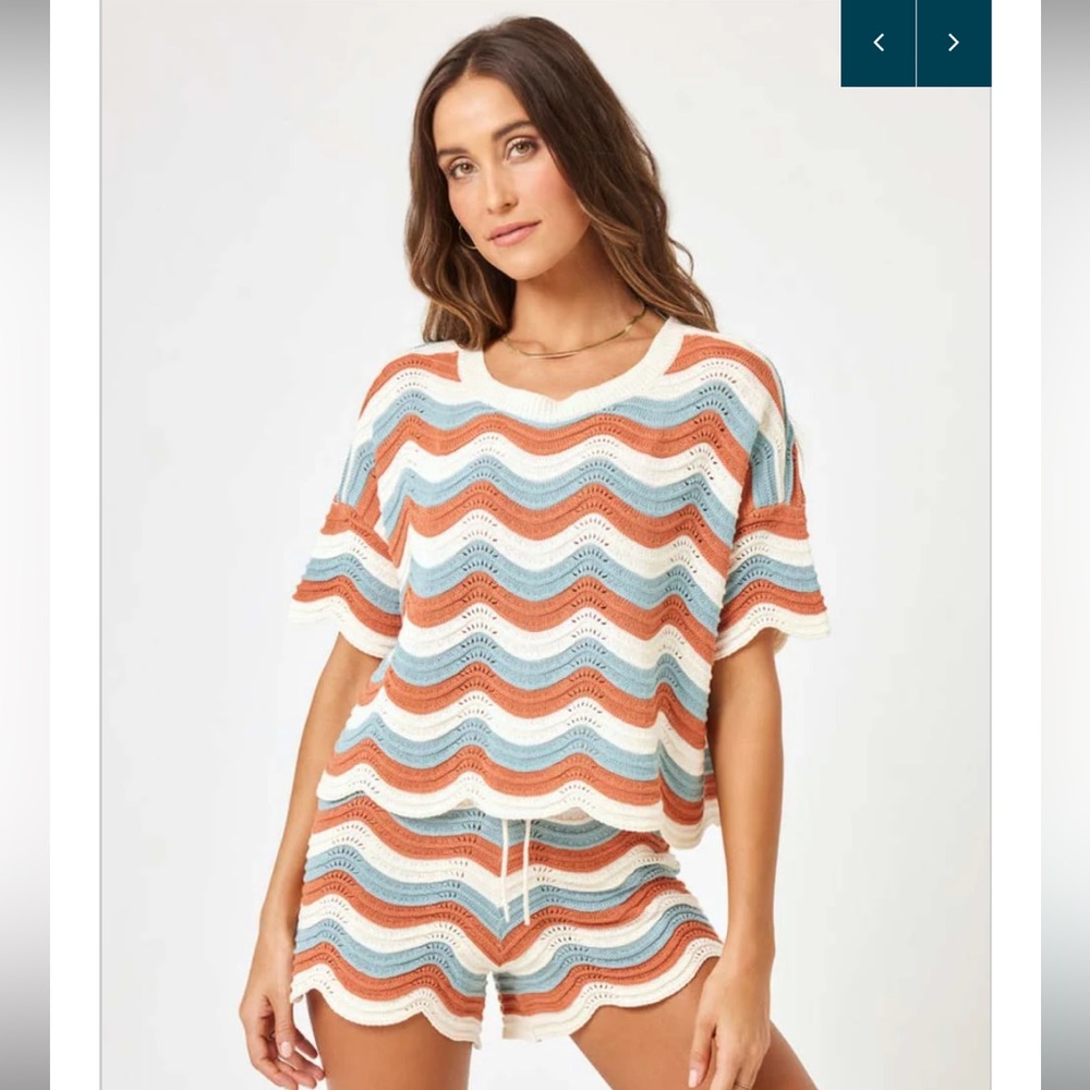 Rare l*space Make Waves Del Mar Stripe Top Medium